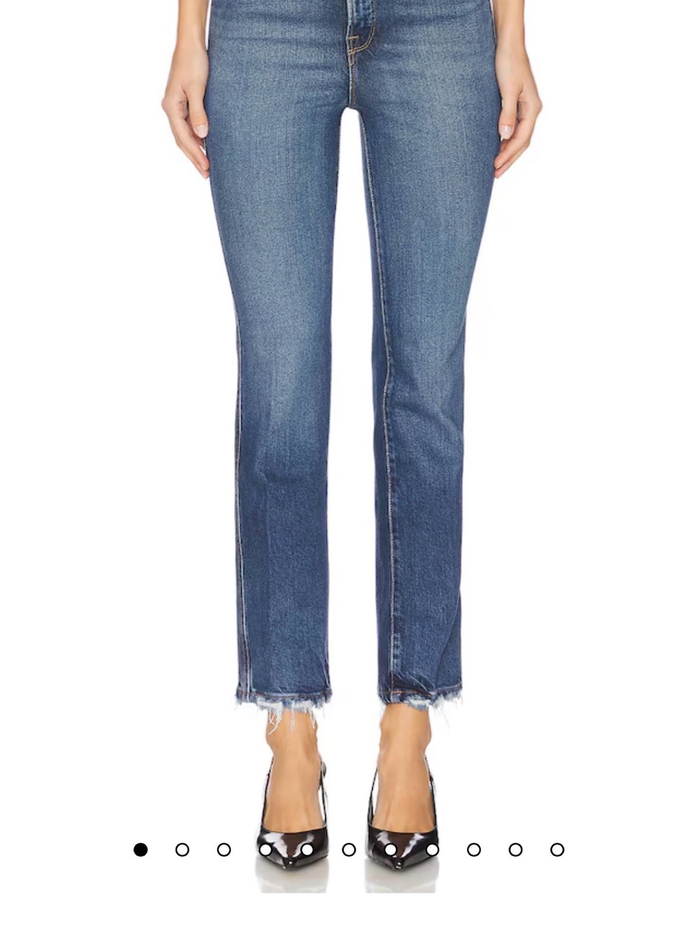 Good American Straight Leg Jeans in Medium Blue Wash size 4/27